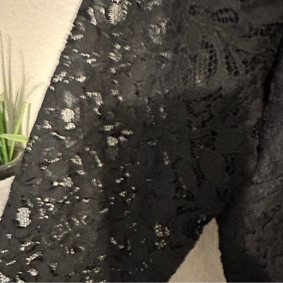 J.Crew Black Lace Cocktail Dress 12 Sheath Lined Classic Romantic Formal - Picture 8 of 12